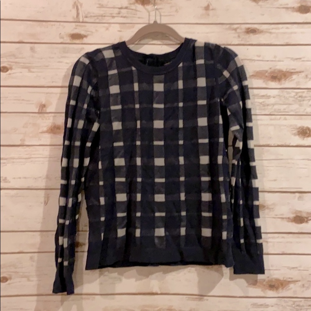 Lightweight navy and beige sweater